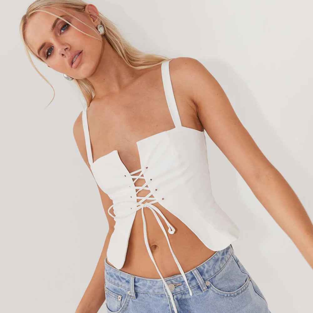 Sexy Spring Summer Camisole Sexy Cropped Strap Top Women Clothing