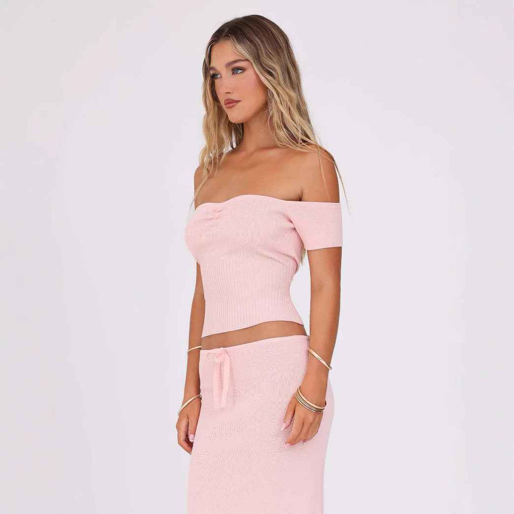 Spring Women Wear Top Sexy Slim off Shoulder Sweater for Women