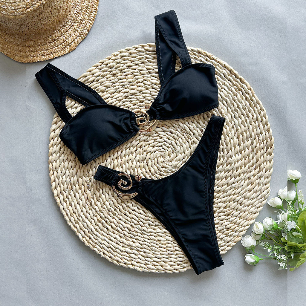 Bikini Sexy Solid Color Split Women Swimsuit Swimsuit for Women - ALZO