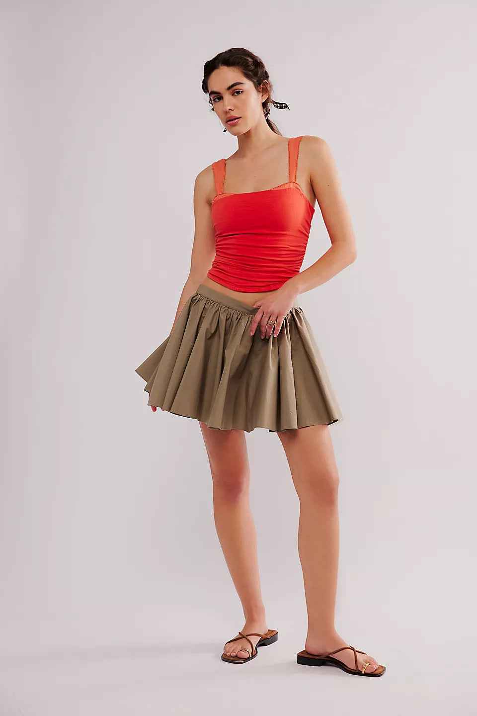 Spring Summer Women Clothing Pleating Contrast Color Sexy Small Vest Women