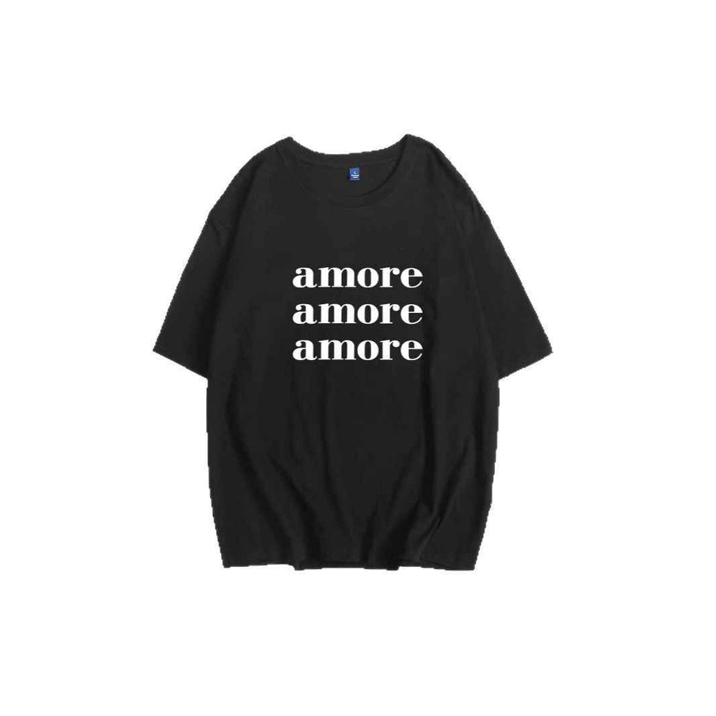 Printed T shirt Women Summer Loose round Neck Cotton Short Sleeve Top