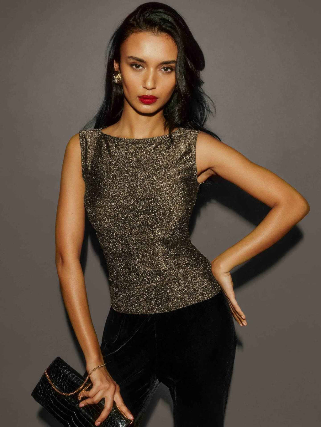 Bright Silk Sexy Vest Brand Inner Wearing Women Clothing Round Neck Slim Fit Sexy Top