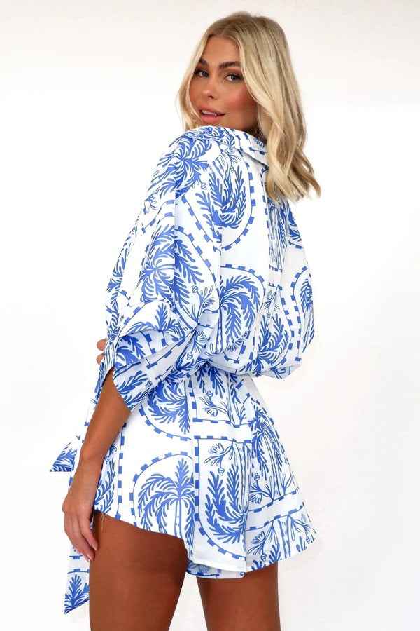 Summer Women Waist Controlled Lace up Geometric Abstract Printed Sexy Jumpsuit Amplified craft