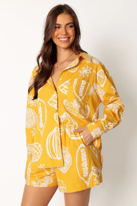 Yellow Printings Suit