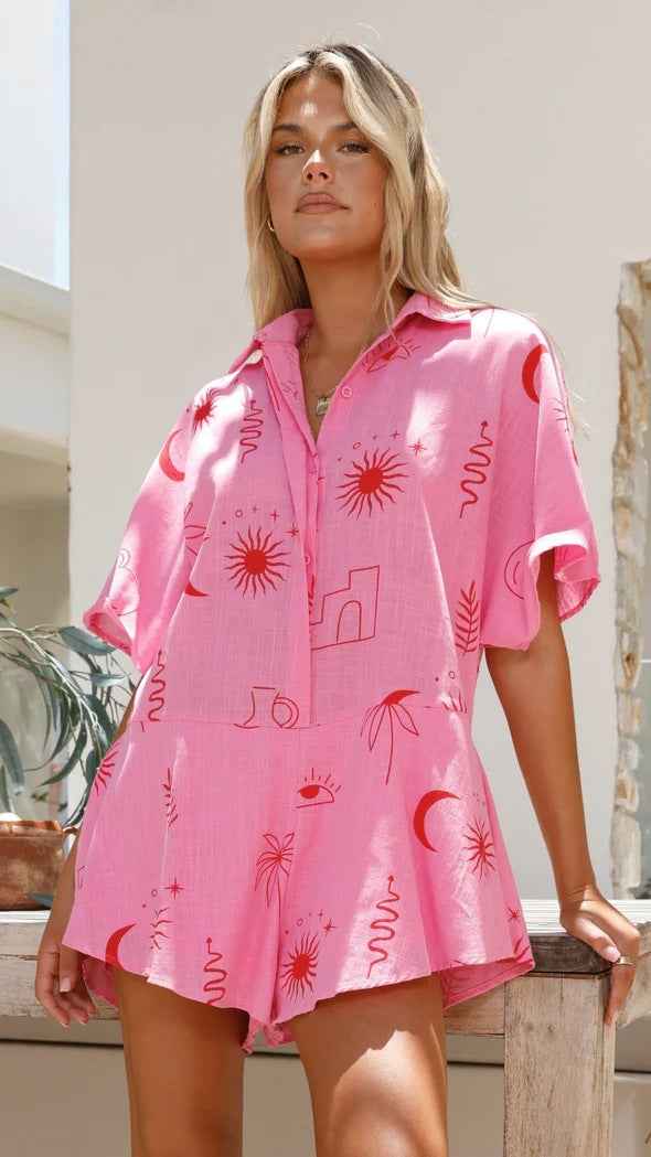 Summer Casual Simple Wide Leg Casual Romper