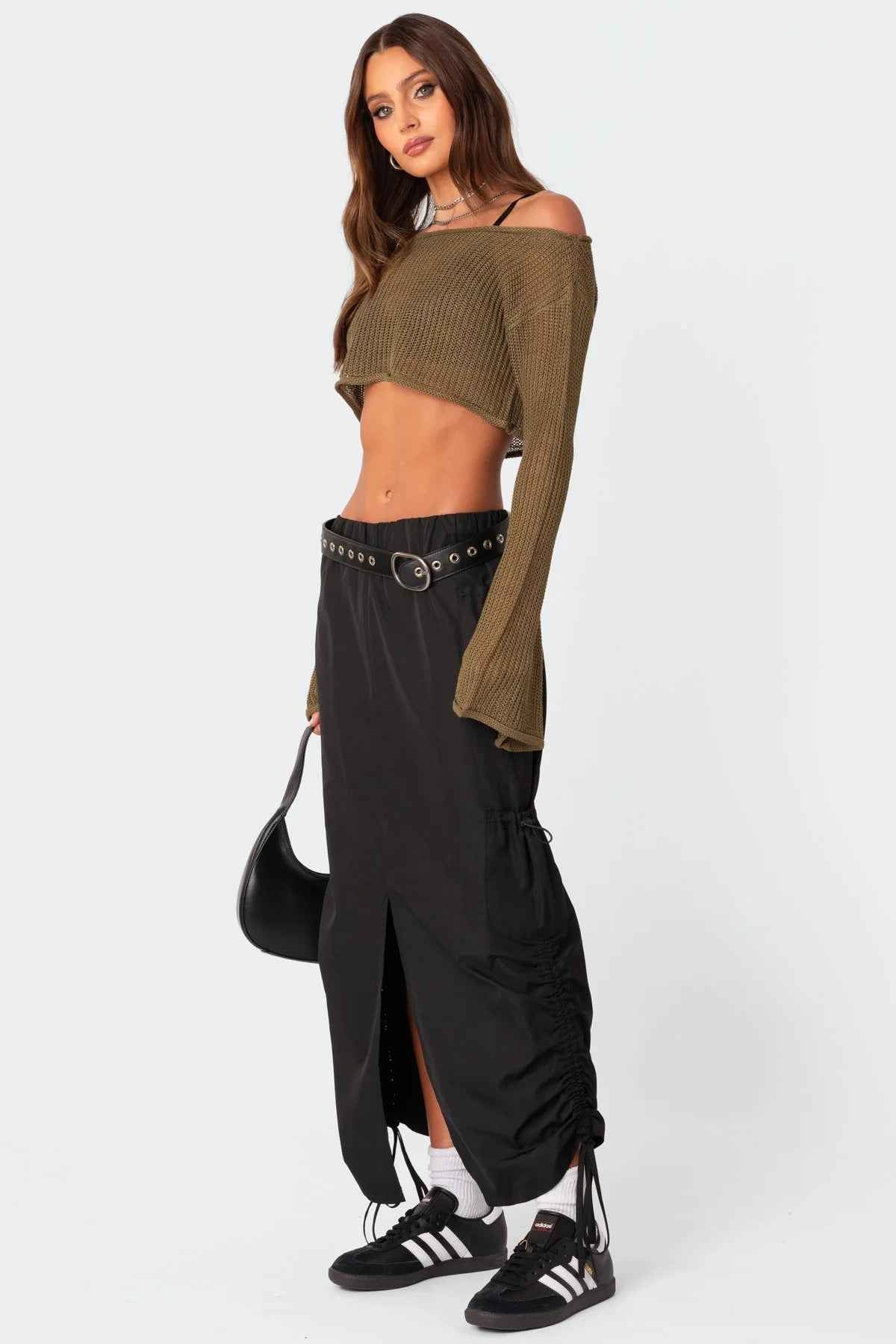 Knitwear Fall Women Clothing Sexy Cropped Short Off Shoulder Knitted Sweater Women
