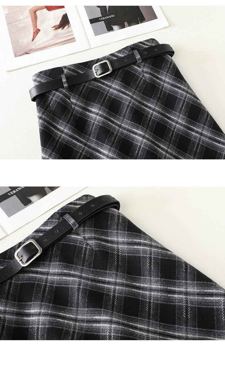 Retro Red Pattern Skirt Women Fall High Waist Slit Hip Skirt Mid Length Straight One Step Skirt
