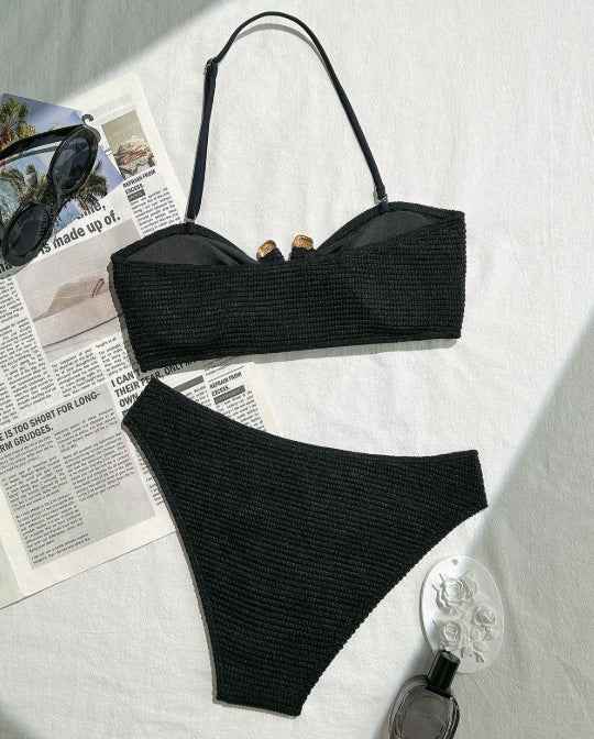 Bikini Summer Women Split Halter Tube Top Swimsuit Sexy Swimsuit