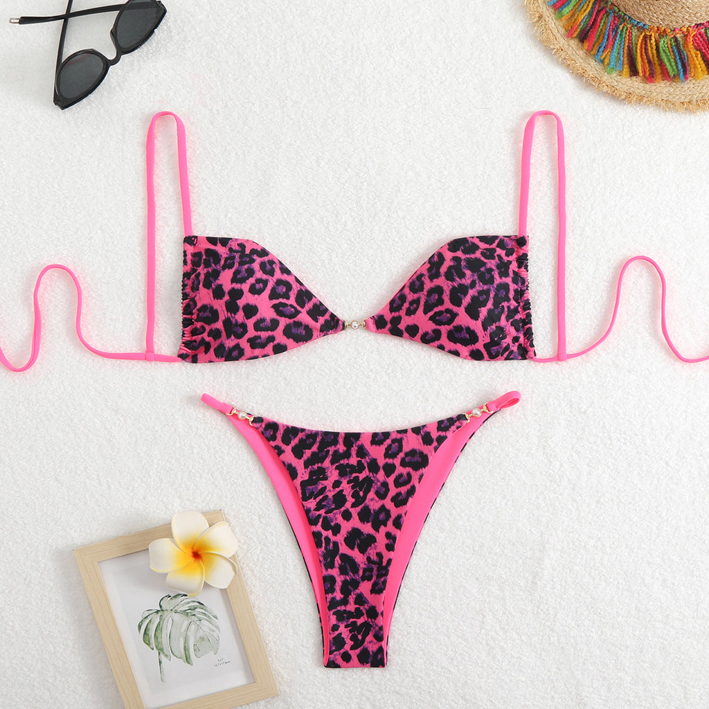 Rose Red Leopard-Print