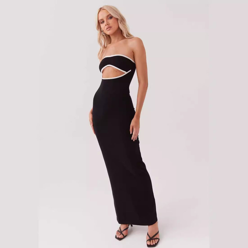 Summer Sexy Tube Top Knitted Dress Long for Women - ALZO