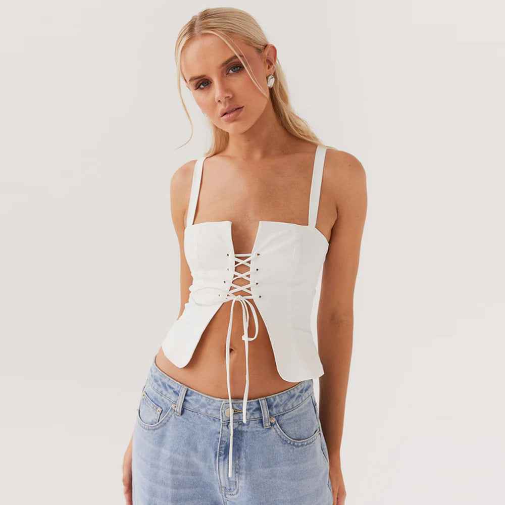 Sexy Spring Summer Camisole Sexy Cropped Strap Top Women Clothing