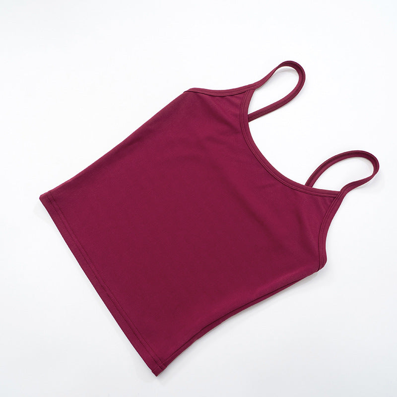 Women Clothing Spring Summer Solid Color Sling Backless Sports High Waist Tight Bell Bottom Pants Set - ALZO