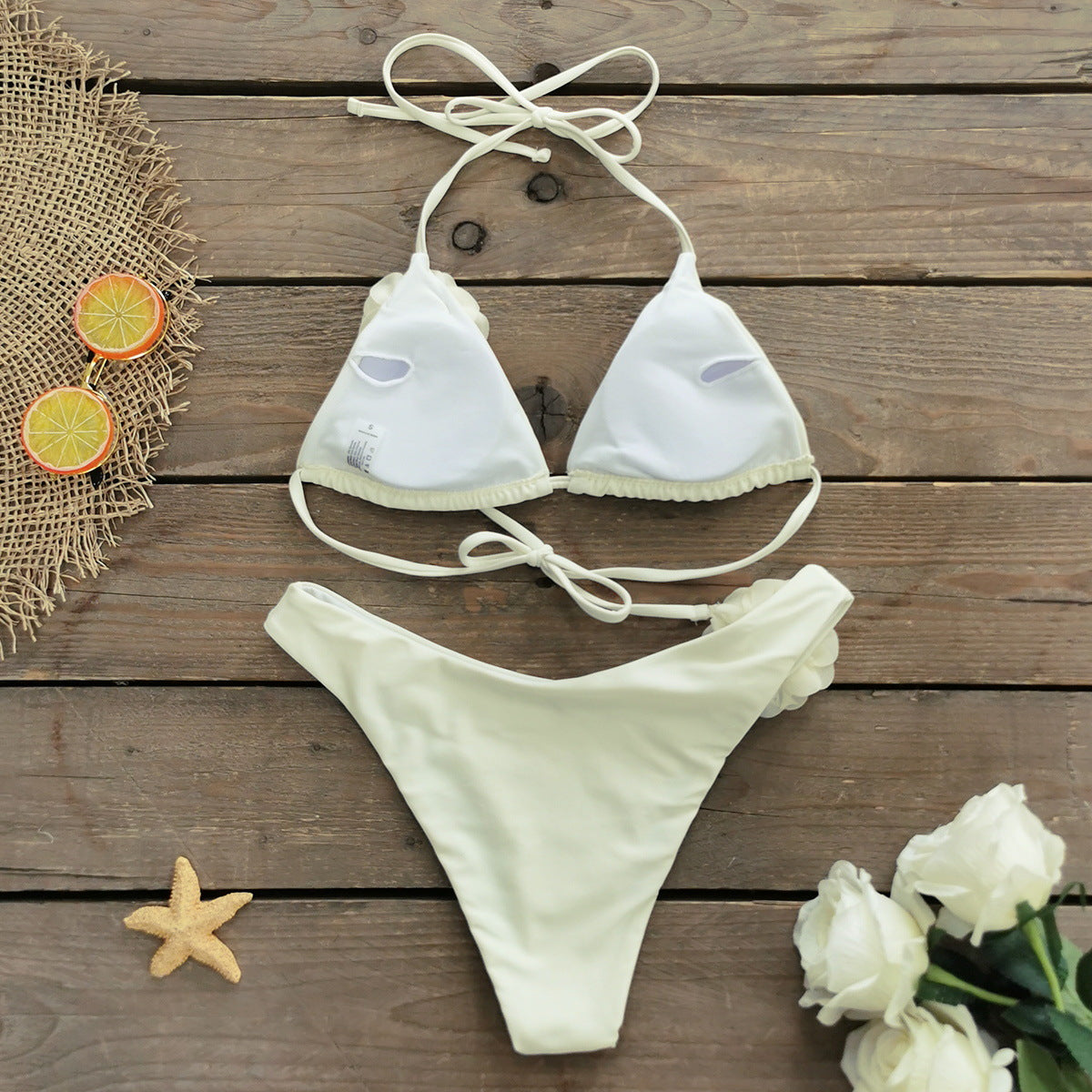 Three Point Mini Bikini Low Waist Sexy Strap Split Swimsuit Women Bikini - ALZO