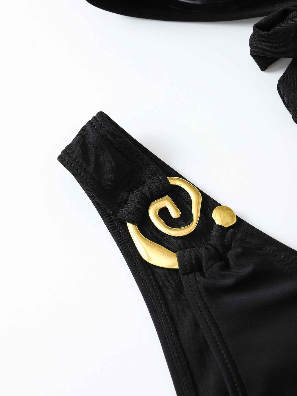 Bikini Solid Color Tied Low Waist Sexy Bikini Split Swimsuit Women Swimwear