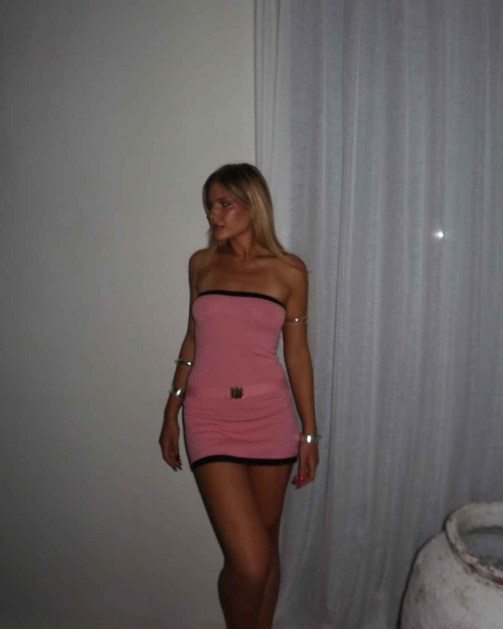 Spring Women Tube Top Sexy Beach Bohemian Skinny Knit Short Dress