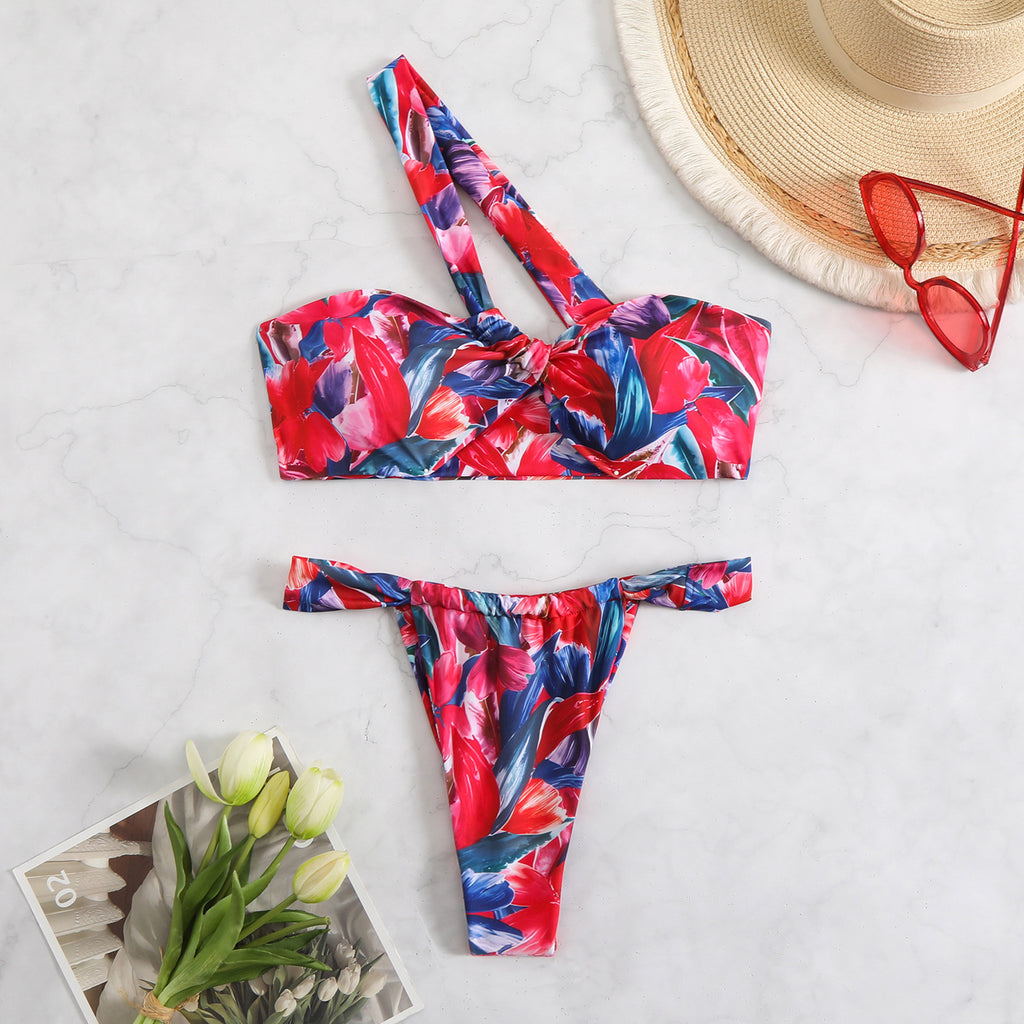 Swimsuit Women Crossbody Sexy High Elasticity Durable Swimsuit Split Spring Swimsuit - ALZO