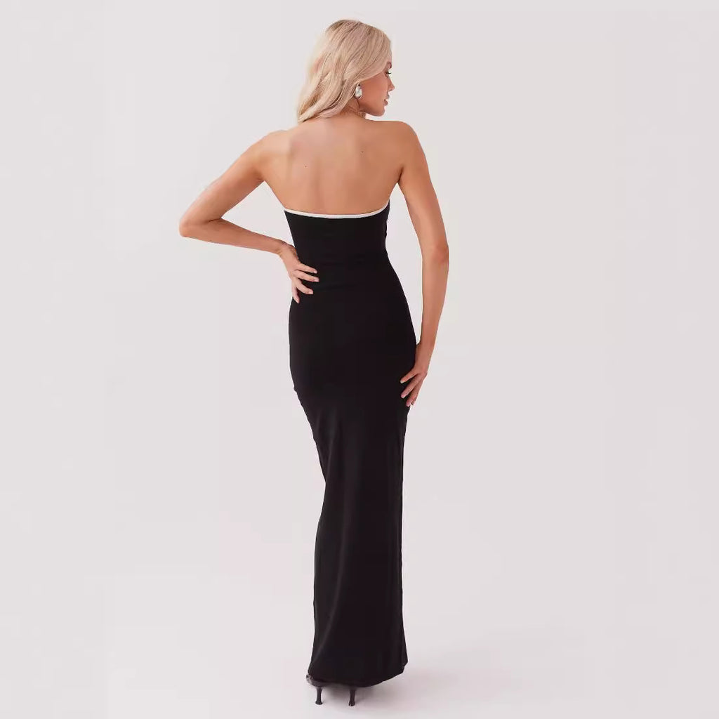 Summer Sexy Tube Top Knitted Dress Long for Women - ALZO