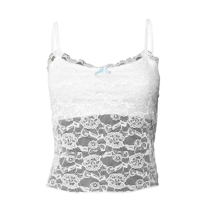 Lace Sexy Sling Beautiful Back One Sexy Hollow Out Cutout out Innerwear Bottoming Vest Wrapped Chest Women