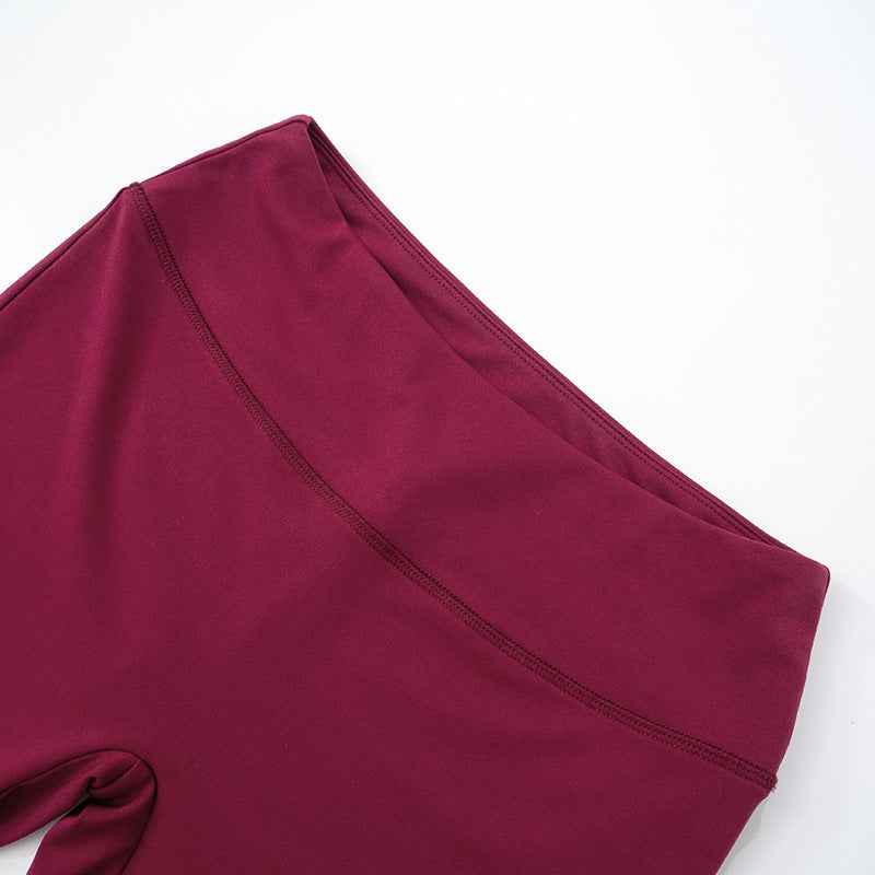 Women Clothing Spring Summer Solid Color Sling Backless Sports High Waist Tight Bell Bottom Pants Set