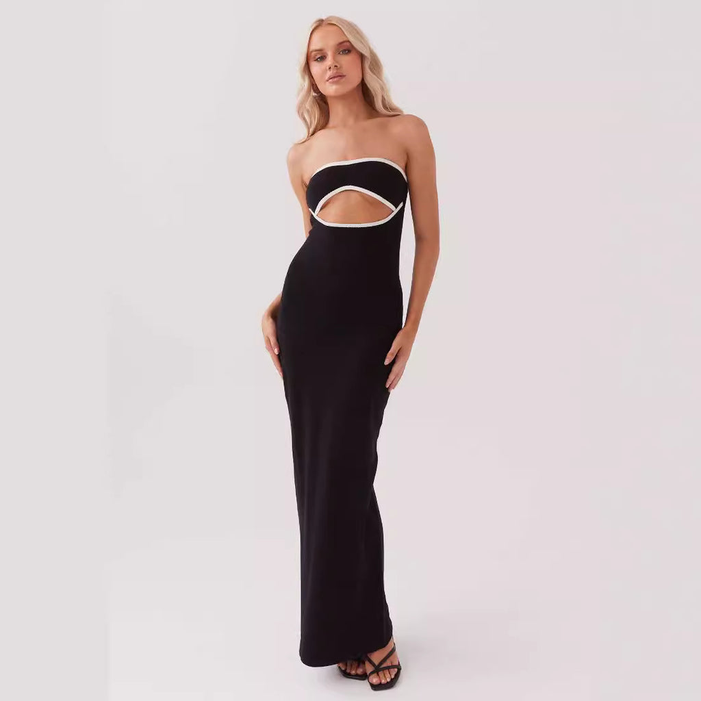 Summer Sexy Tube Top Knitted Dress Long for Women - ALZO