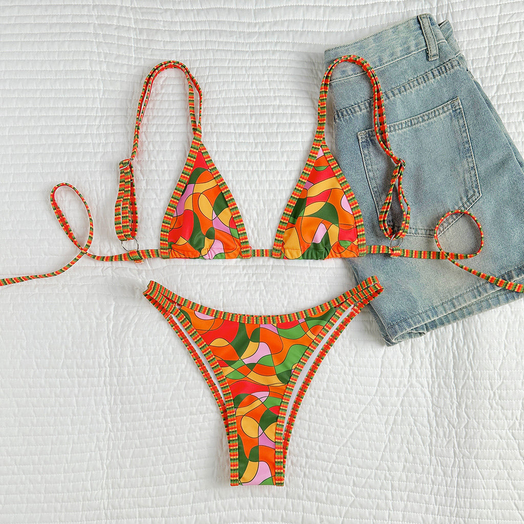 Women Swimsuit Printed Swimsuit Sexy Summer Bikini - ALZO
