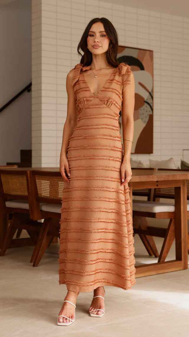 Summer French Retro Gentle Elegant V neck Texture Dress