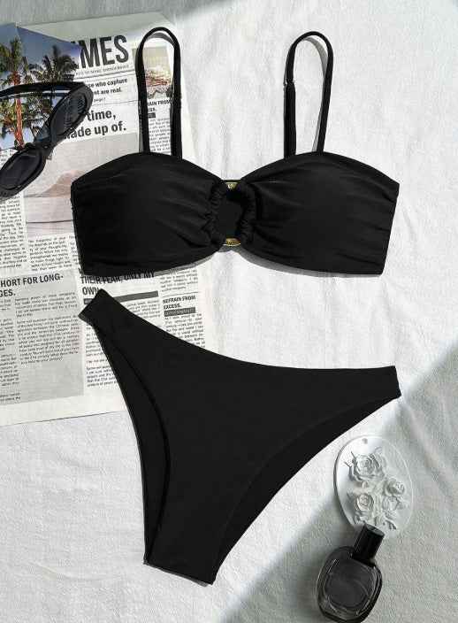 Women Seperated Swimwear Split Swimsuit Lace up Sexy Women Bikini