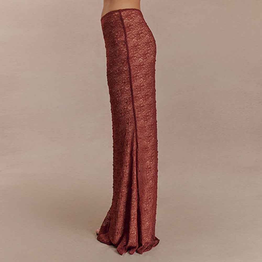 Summer Two Piece Sets Long Sleeve See through T shirt Slim Fit Sexy Skirt