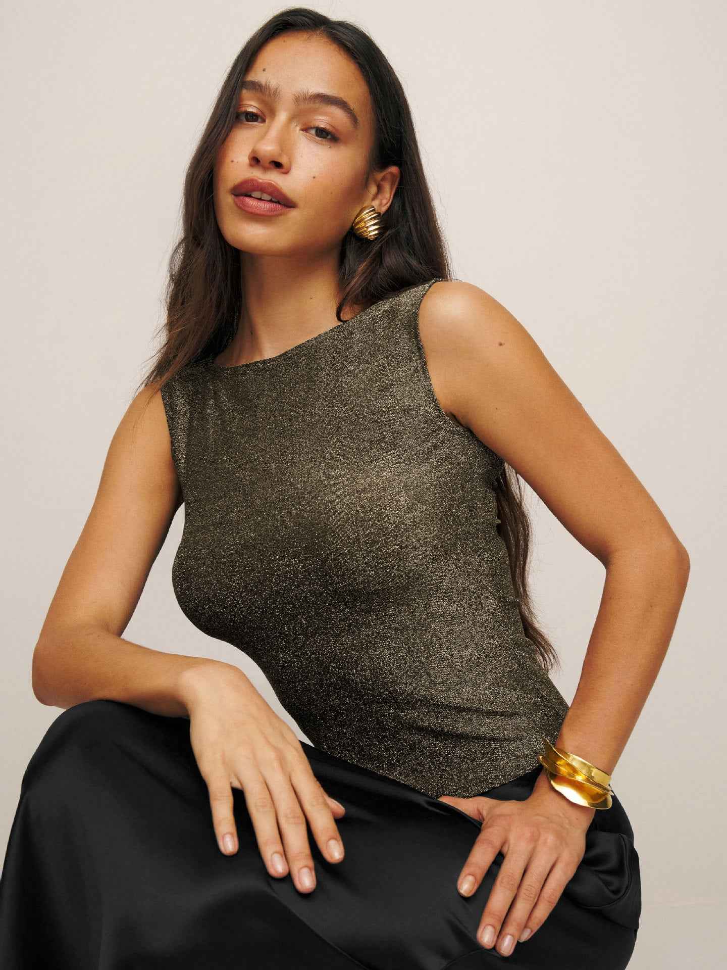 Bright Silk Sexy Vest Brand Inner Wearing Women Clothing Round Neck Slim Fit Sexy Top