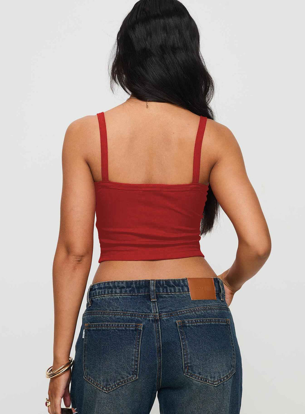 Spring Summer Women Clothing Solid Color Pleated Design Short Bare Cropped Slim Fit All Matching Tank Top