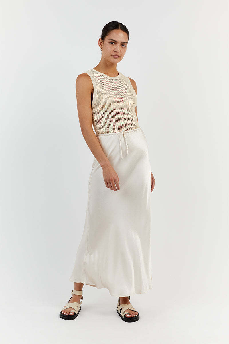 Women Summer Slimming Hollow Out Cutout Sleeveless Knitted Vest Beach Bohemian Casual Top - ALZO
