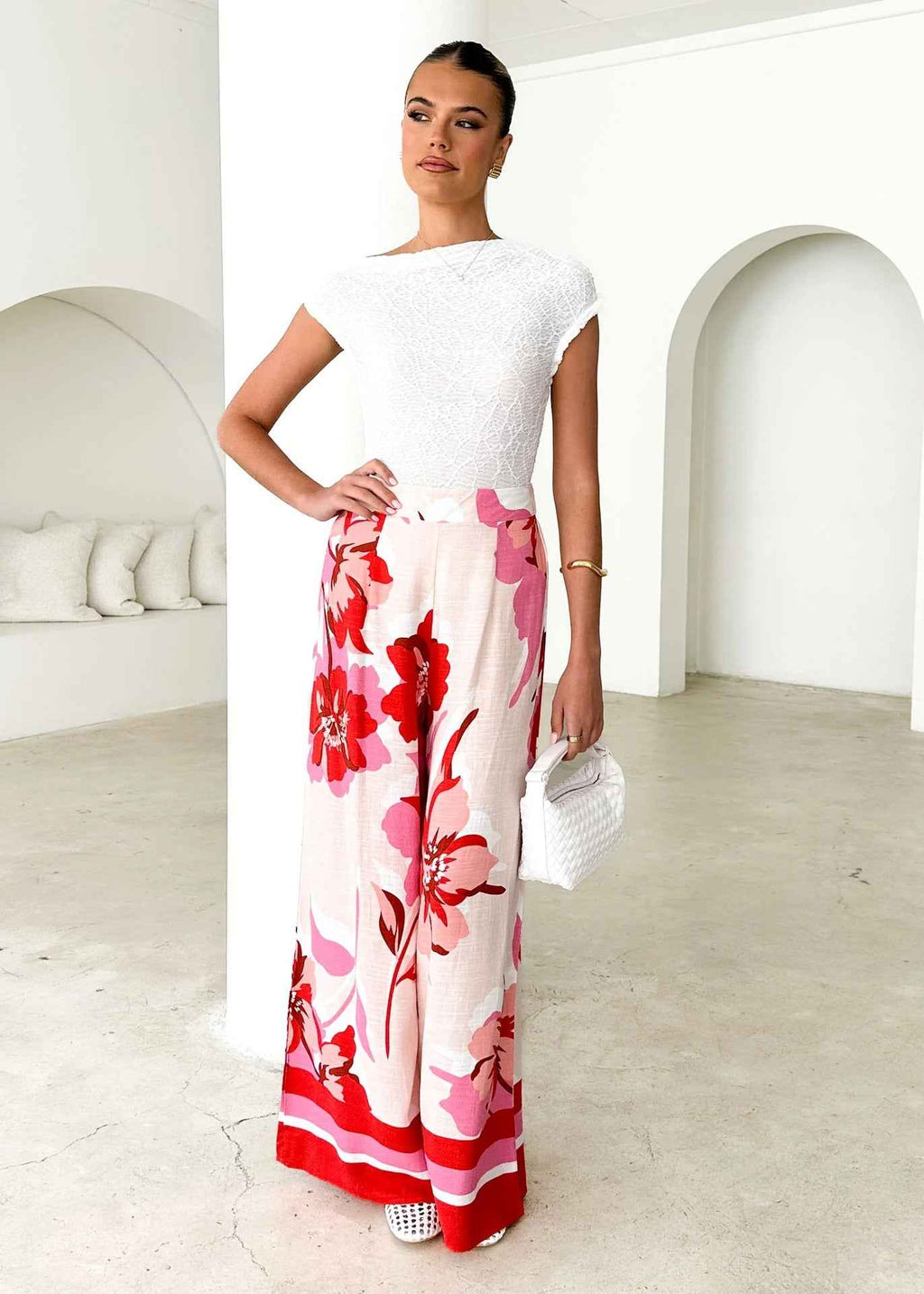Casual Pants Summer Positioning Printing Loose Wide Leg Casual Straight Leg Trousers