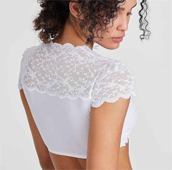 Bavarian Beer Festival Ding Dong Clothing Lace Small White Jersey Women Shirt