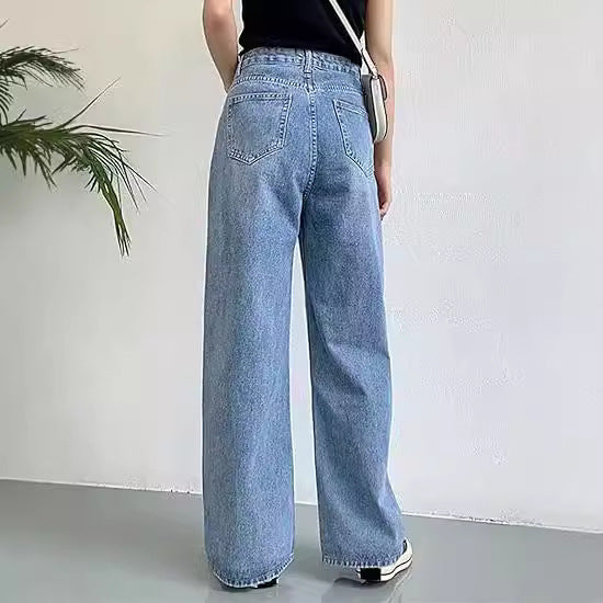 Slimming High Waist Non Stretch Jeans for Women - ALZO