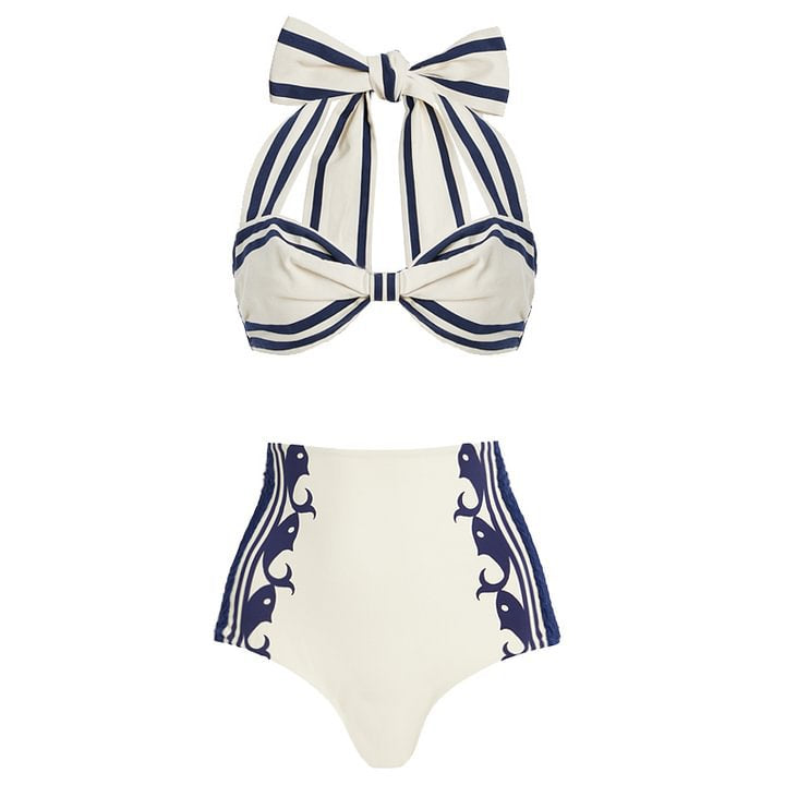 Bow Bandage High Grade One Piece Swimsuit Women - ALZO