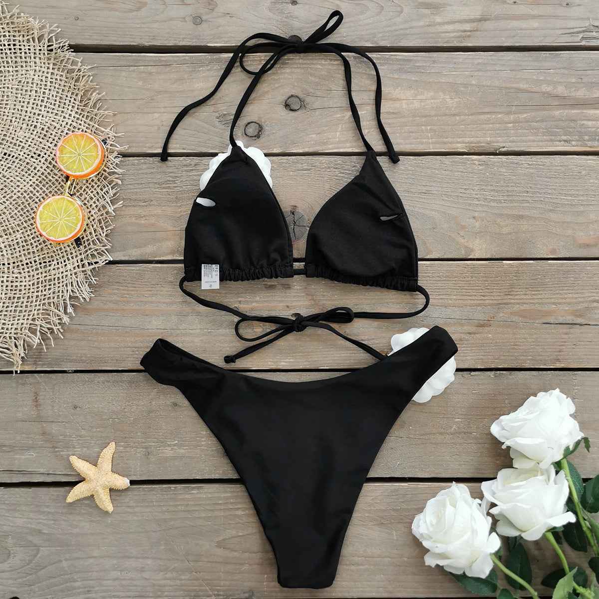 Three Point Mini Bikini Low Waist Sexy Strap Split Swimsuit Women Bikini