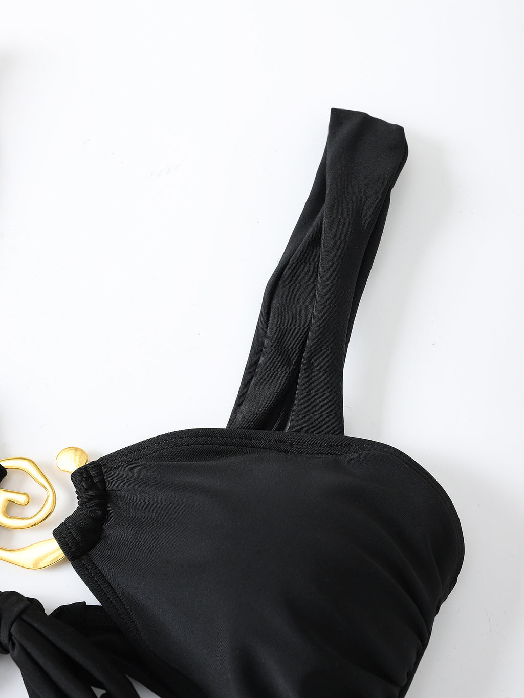 Bikini Solid Color Tied Low Waist Sexy Bikini Split Swimsuit Women Swimwear - ALZO