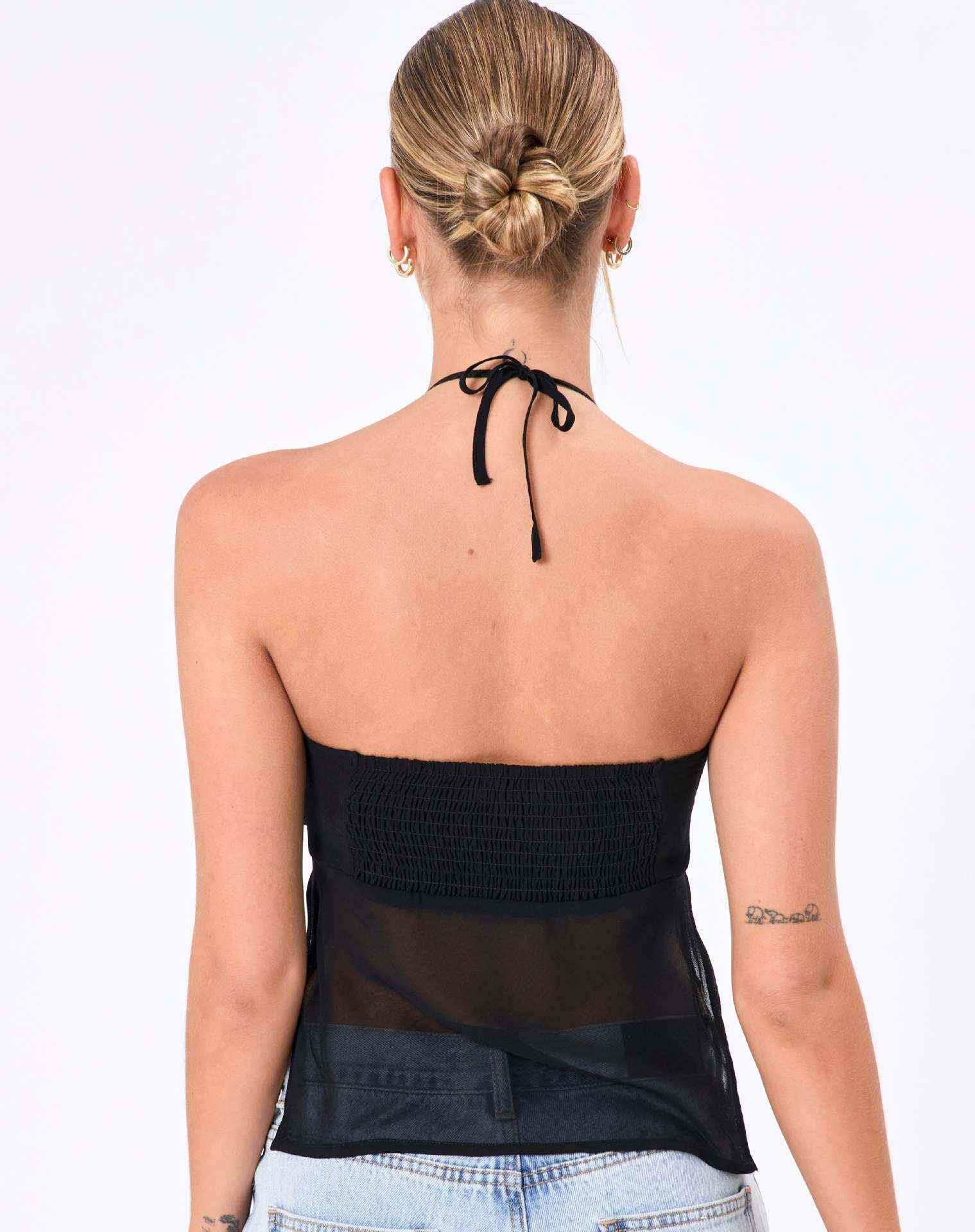 Summer Women Clothing Straps Tulle Halter Solid Color Tube Top Vest