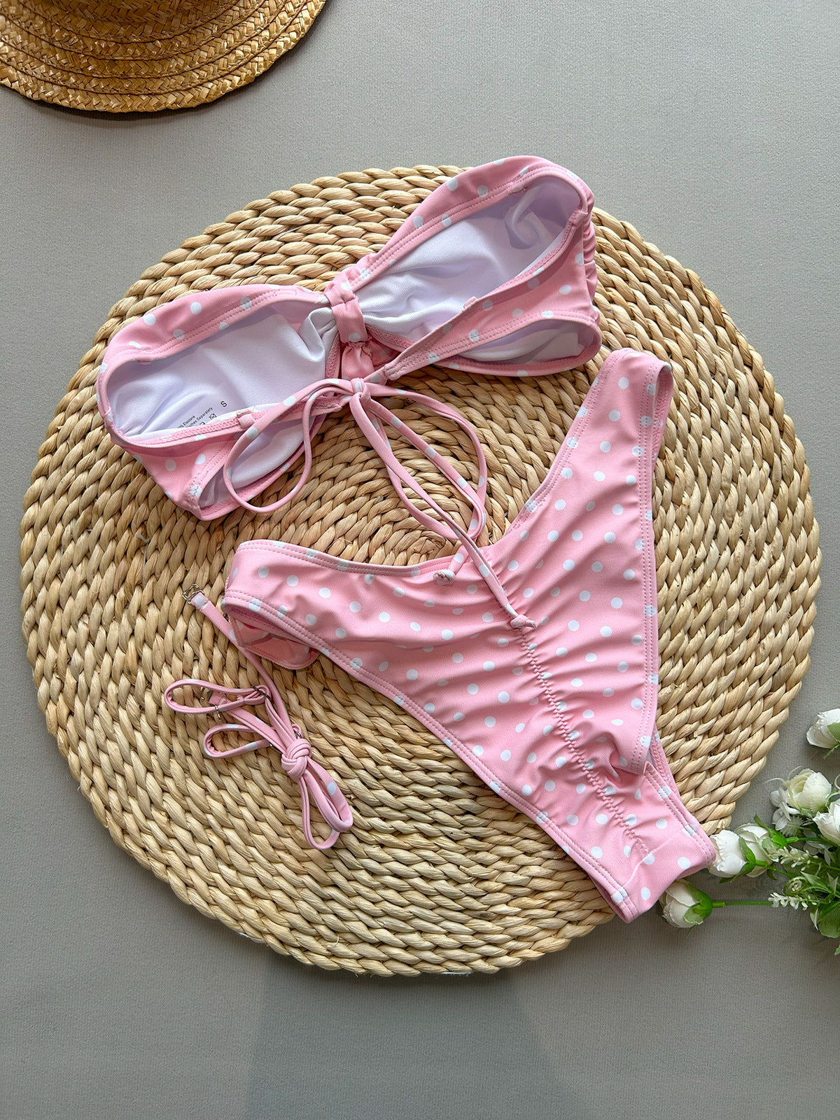 Bikini Sexy Bikini Three Dimensional Floral Split Women Swimsuit Swimsuit Women - ALZO