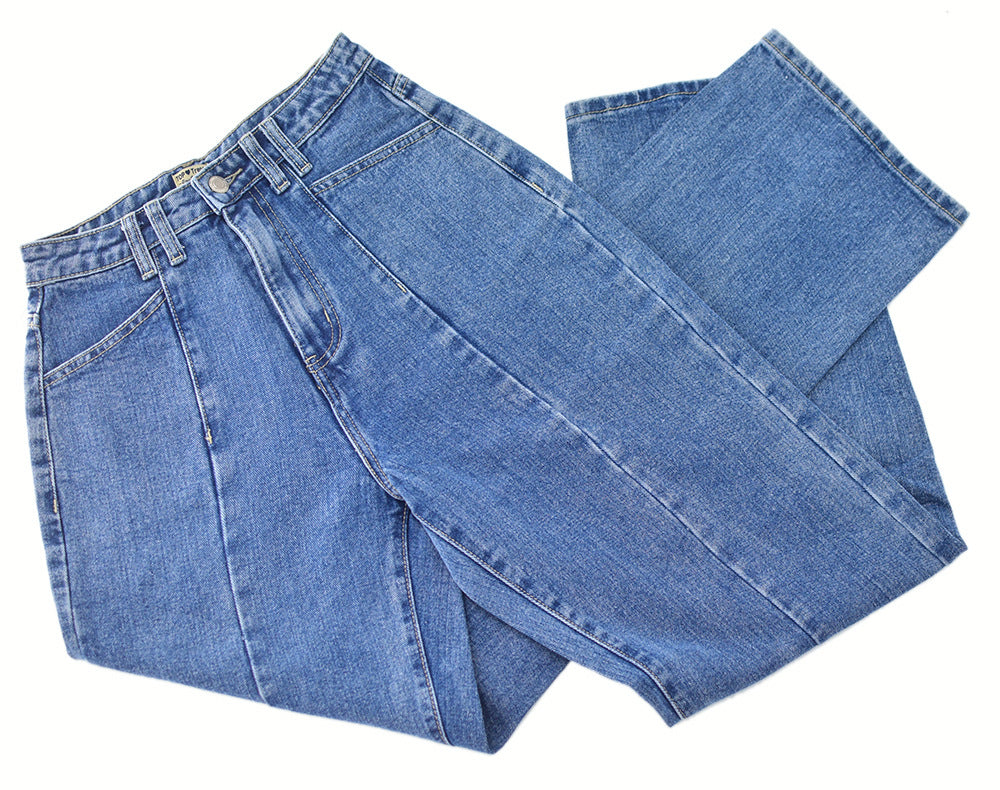 Women Clothing High Waist Light Blue Loose Straight Drooping Denim Pants Daddy Tappered Pants Harem sexy Sneakers Pants - ALZO