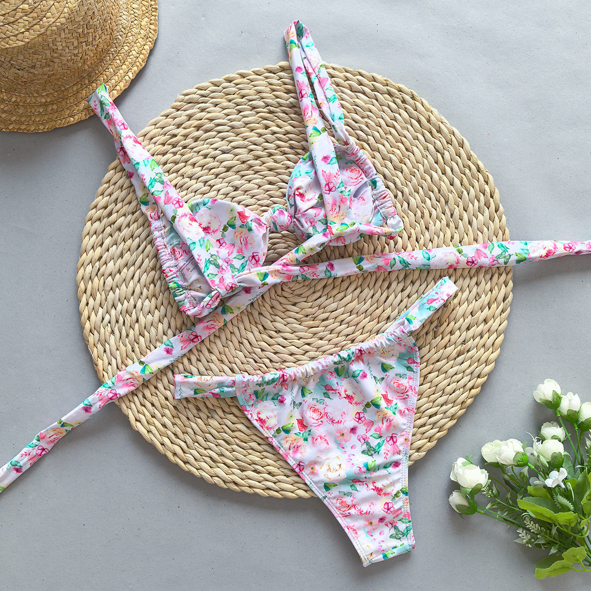 Bikini Sexy Bikini Printed Push up Split Women Swimsuit - ALZO