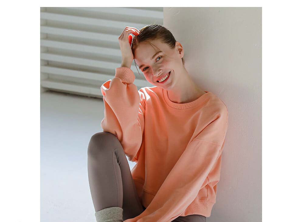 Short Sweatshirt Women Clothing Spring Autumn Long Sleeve round Neck Pullover Casual Yoga Clothes Sexy Fitness Sports Top - ALZO