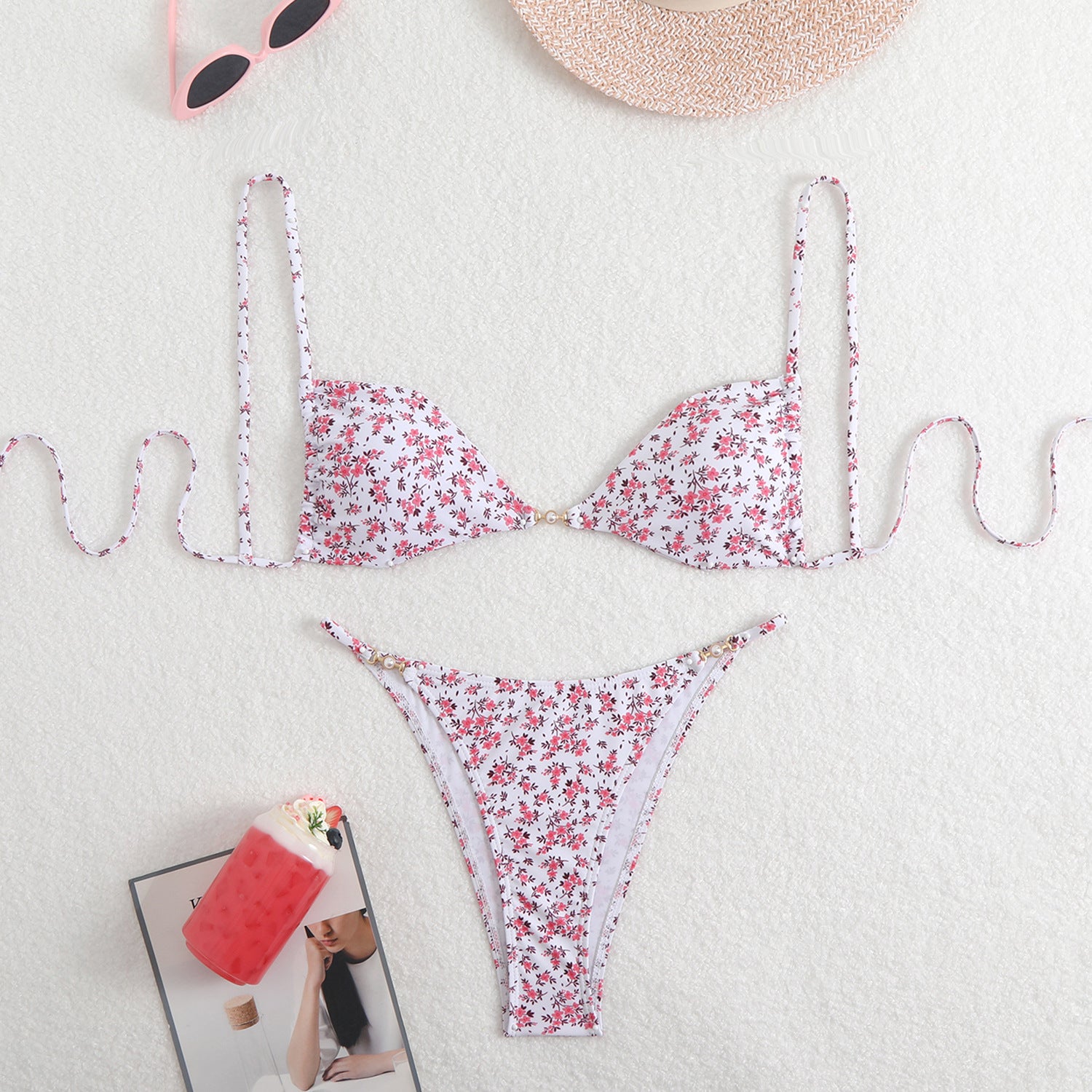 Bikini Leopard Print Lace up Sexy Swimsuit Women Bikini - ALZO