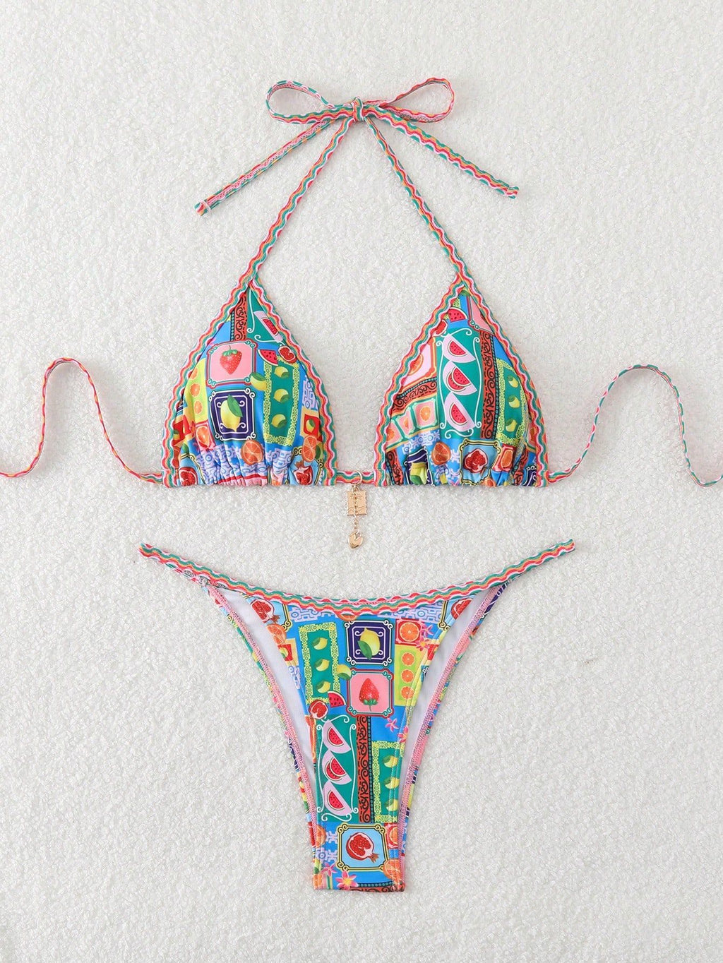Printed Split Swimsuit Women Sexy Split Swimsuit Summer Beach Bikini Set - ALZO