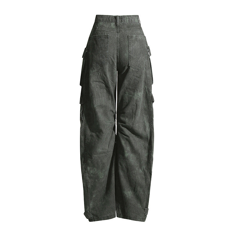 Elegant Sexy Sexy Casual Pants Women Autumn Winter Tie Dye Camouflage Multi Pocket Cargo Pants - ALZO