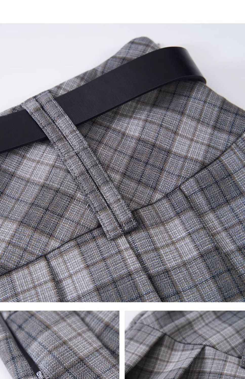 Retro Plaid Skirt Women Early Autumn Preppy High Waist Slimming Pleated Skirt Anti Exposure Short Skirt