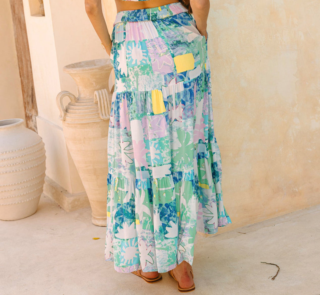 Arrival Waist Slimming Maxi Bohemian Vacation Beach Skirt - ALZO