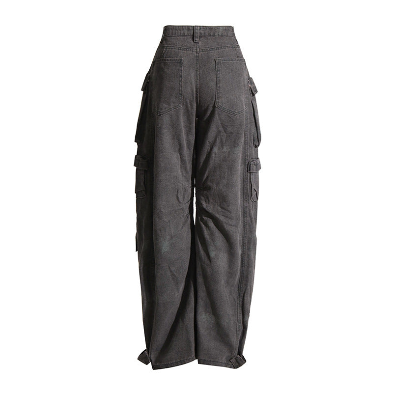 Elegant Sexy Sexy Casual Pants Women Autumn Winter Tie Dye Camouflage Multi Pocket Cargo Pants - ALZO