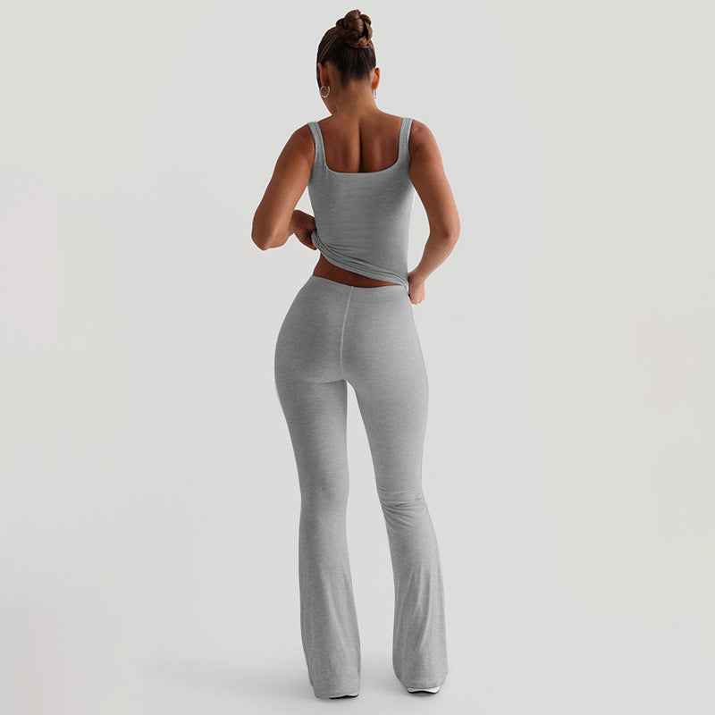 Autumn Women Fashionable Sexy Fitted Boot Cut Casual Trousers