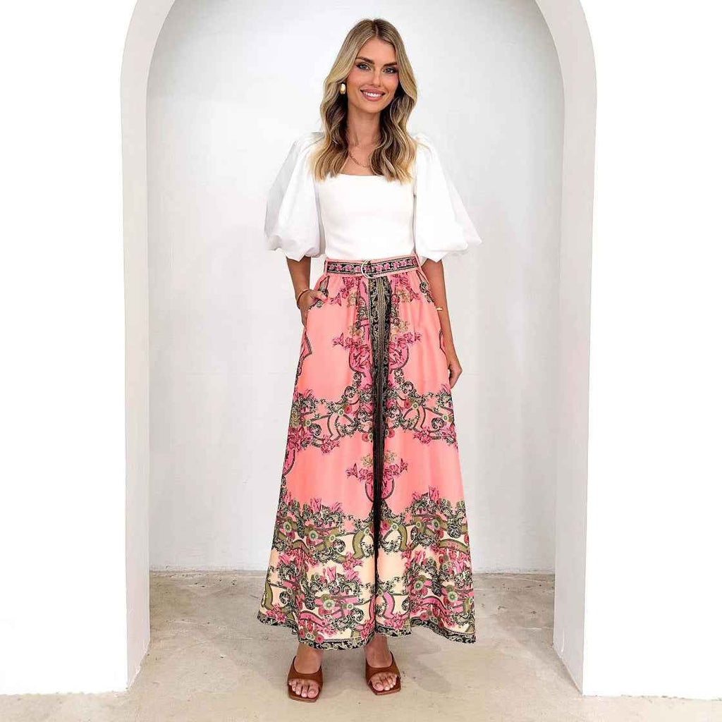 Women Clothing Summer Printing Elegant Loose Floral Tutu Women